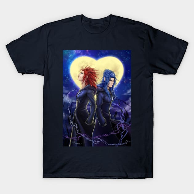 Axel & Saix bonds - Kingdom Hearts T-Shirt by AmeNocturna